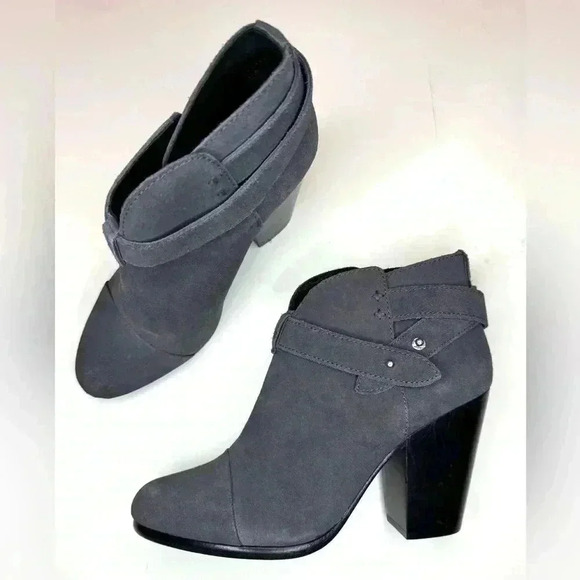 Rag & Bone Women’s Harrow Dark Grey Suede Booties Ankle Boots Size-37 - Picture 8 of 11